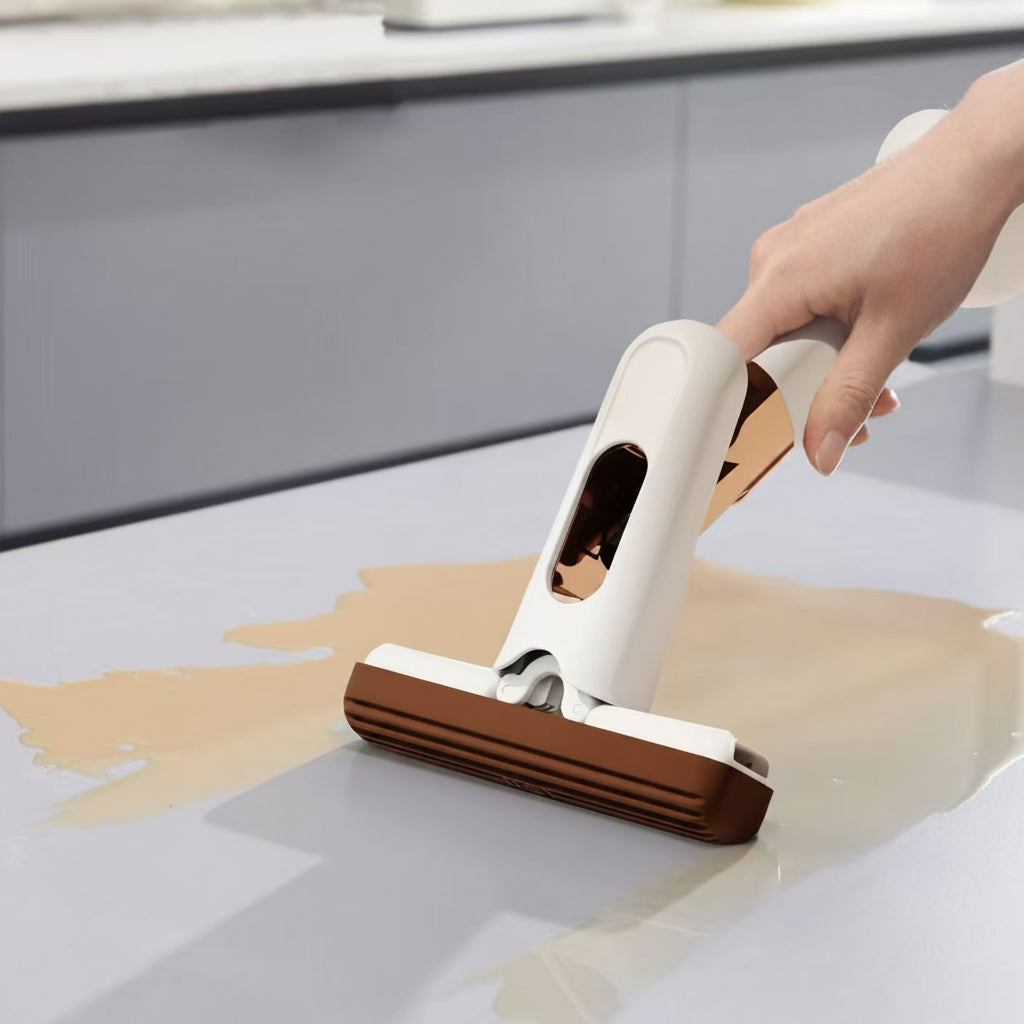 SprayClean Pro™ – Mini Countertop Spray Mop for Instant Spill Cleanup